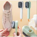 Multi-Purpose Liquid Adding Scrub Brush | Laundry, Shoe & Household Cleaning Tool.
